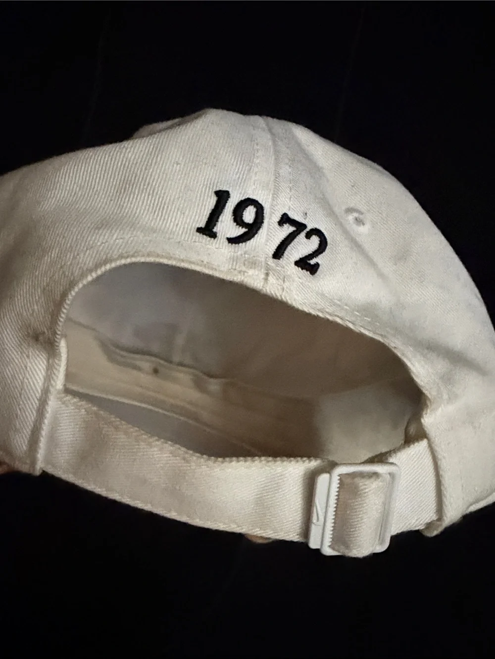 Nike White Baseball Cap with Black Logo